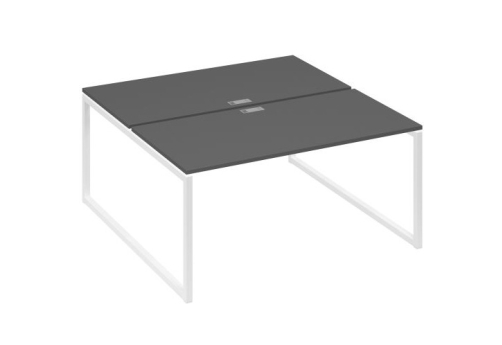Рабочая станция (2х160) Мира Одри, цвет антрацит премиум + белый