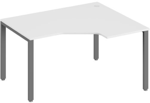 Эргономичный стол правый, цвет белый