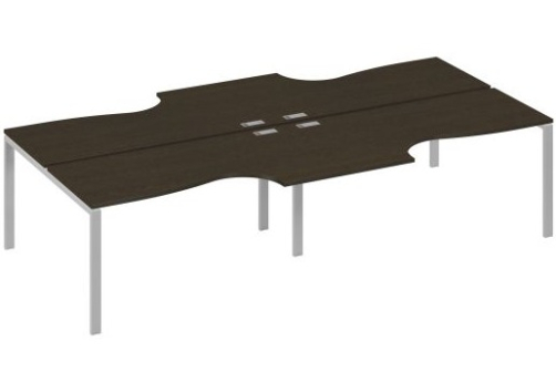 Рабочая станция эргономичная (4х160) Мира Нумо, цвет венге + серый