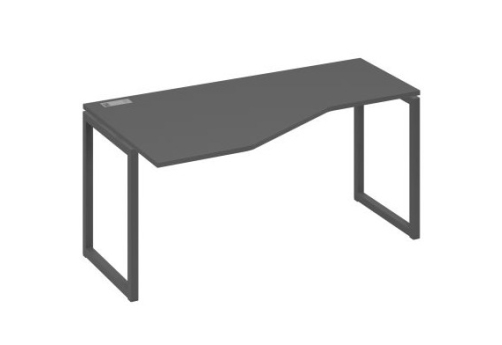 Стол эргономичный левый Мира Одри, цвет антрацит премиум + антрацит
