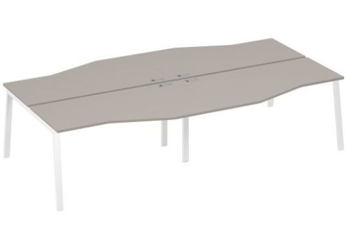 Рабочая станция эргономичная (4х160) Мира Нумо, цвет мокко премиум + белый