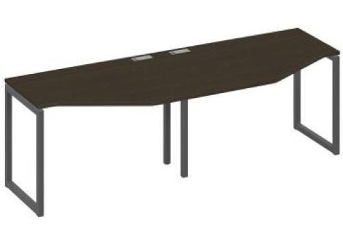 Рабочая станция эргономичная (2х120) Мира Одри, цвет венге + антрацит