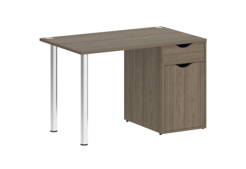 Стол письменный с тумбой, цвет вяз