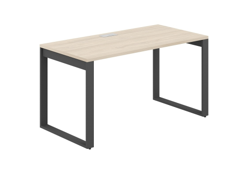 Стол рабочий с лючком Фламинго, цвет акация + антрацит