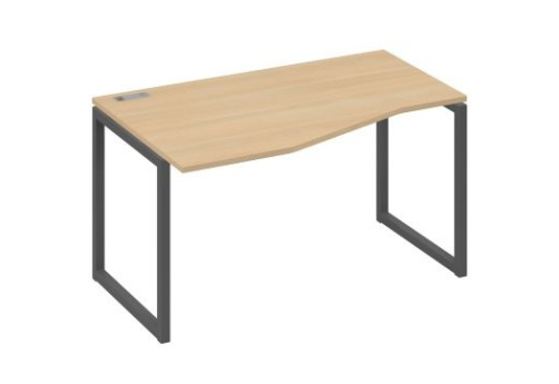 Стол эргономичный левый Мира Одри, цвет натуральный дуб + антрацит