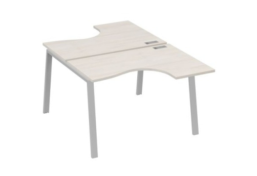 Рабочая станция эргономичная 2х120 Мира Трио, цвет дуб шамони + серый