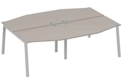 Рабочая станция эргономичная (4х120) Мира Нумо, цвет мокко премиум + серый