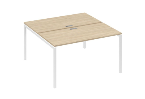 Рабочая станция 2х140 Мира Лофт, цвет дуб скандинавский + белый