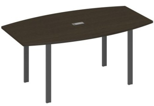 Стол для переговоров фигурный Мира Нумо, цвет венге + антрацит