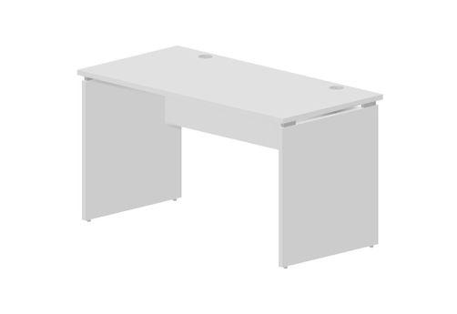 Стол рабочий (2 заглушки) Аронти, цвет белый
