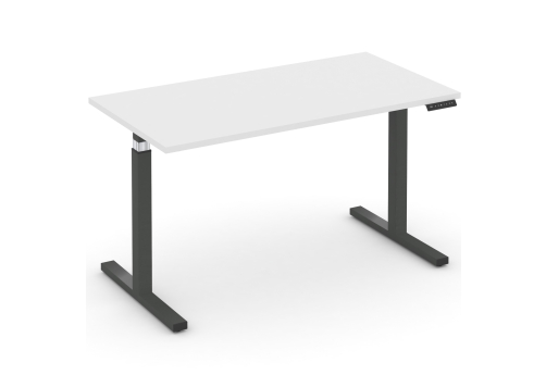 Стол электроподъемный, антрацит + белый бриллиант