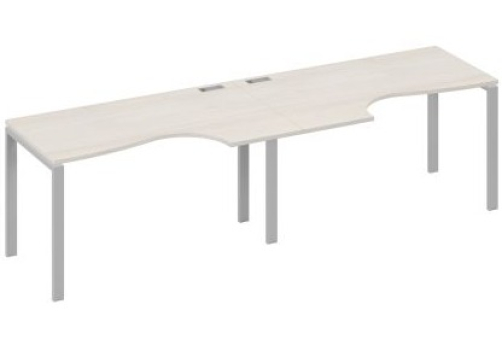 Рабочая станция эргономичная (2х140) Мира Нумо, цвет дуб шамони + серый