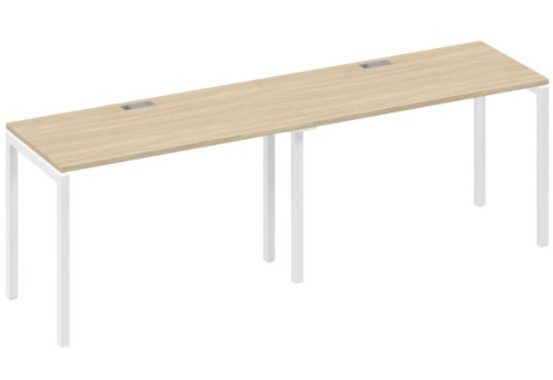 Рабочая станция 2х120 Мира Лофт, цвет дуб скандинавский + белый