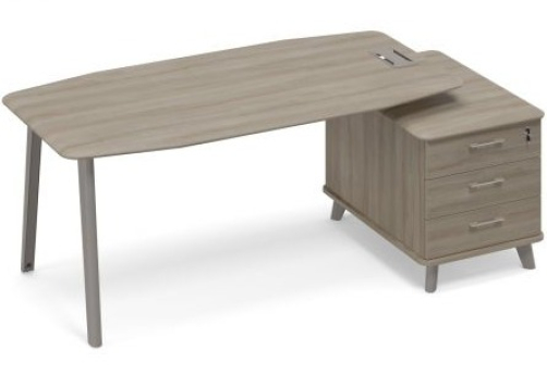 Стол на опорной тумбе малой (тип 2) Види Металл, цвет вяз