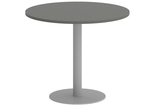 Стол для переговоров круглый, цвет металлик