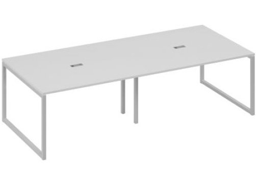 Стол для переговоров прямоугольный Мира Одри, цвет серый + серый