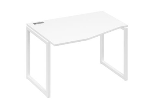 Стол эргономичный левый Мира Одри, цвет белый премиум + белый