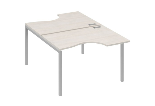 Рабочая станция эргономичная 2х120 Классика Мира Лофт, цвет дуб шамони + серый