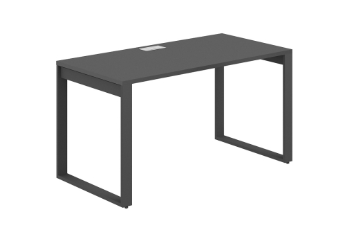 Стол рабочий с лючком Фламинго, цвет антрацит + антрацит