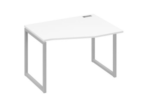 Стол эргономичный правый Мира Одри, цвет белый премиум + серый