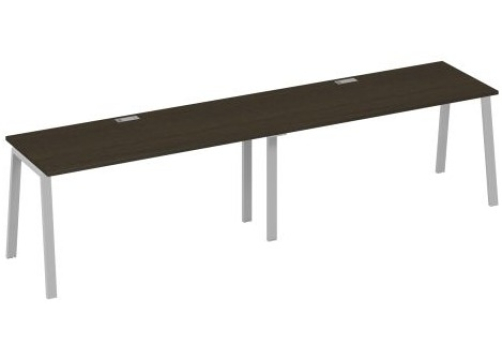 Рабочая станция 2х160 Мира Трио, цвет венге + серый