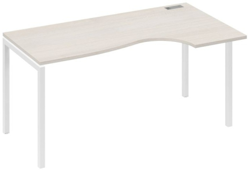 Стол эргономичный правый Классика Мира Лофт, цвет дуб шамони + белый