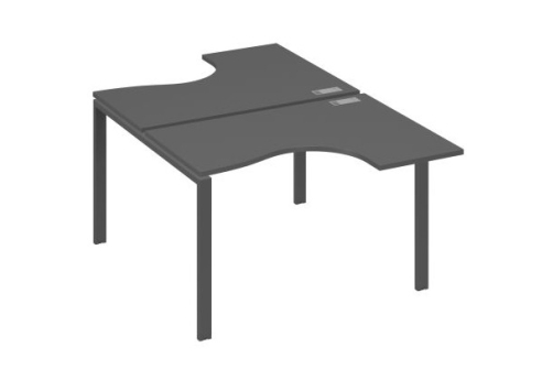 Рабочая станция эргономичная (2х120) Мира Нумо, цвет антрацит премиум + антрацит