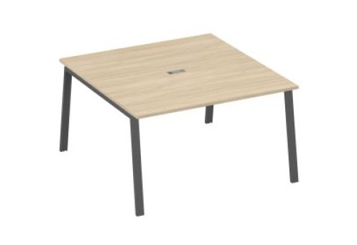 Стол для переговоров Мира Трио, цвет дуб скандинавский + антрацит