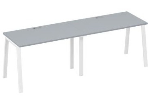 Рабочая станция 2х120 Мира Трио, цвет серый + белый