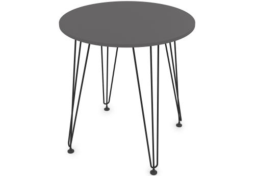 Стол обеденный круглый Мальта, цвет графит