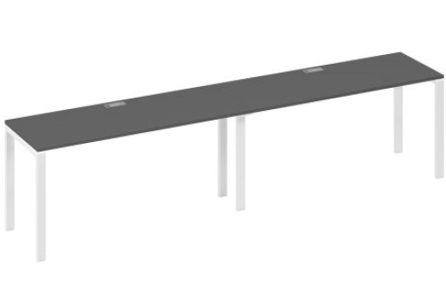 Рабочая станция (2х160) Мира Нумо, цвет антрацит премиум + белый