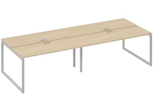 Рабочая станция (4х160) Мира Одри, цвет дуб скандинавский + серый