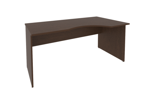 Стол письменный эргономичный правый, цвет венге