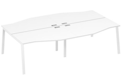 Станция рабочая эргономичная 4х140 Мира Трио, цвет белый премиум + белый