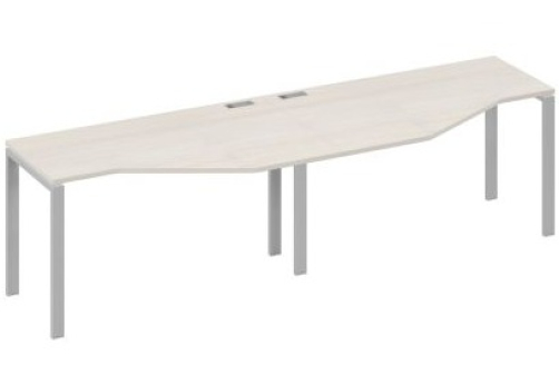 Рабочая станция эргономичная (2х140) Мира Нумо, цвет дуб шамони + серый