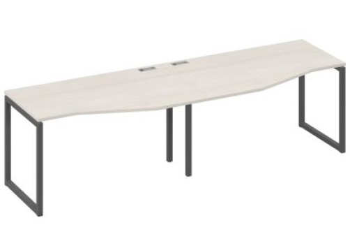 Рабочая станция эргономичная (2х140) Мира Одри, цвет дуб шамони + антрацит