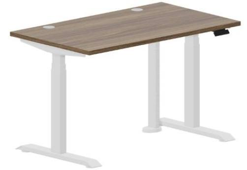 Стол регулируемой высоты (2 заглушки) Бенет, цвет орех + белый