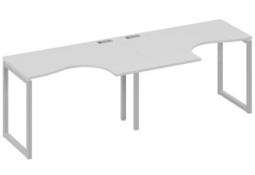 Рабочая станция эргономичная (2х120) Мира Одри, цвет серый + серый