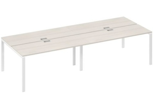 Рабочая станция (4х160) Мира Нумо, цвет дуб шамони + белый