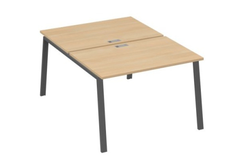 Рабочая станция 2х120 Мира Трио, цвет натуральный дуб + антрацит