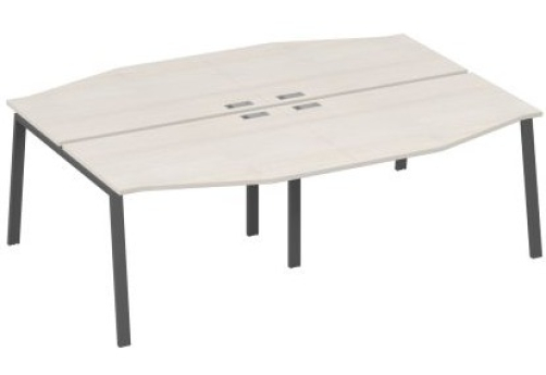 Станция рабочая эргономичная 4х120 Мира Трио, цвет дуб шамони + антрацит