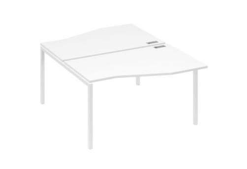 Рабочая станция эргономичная 2х140 Техно Мира Лофт, цвет белый премиум + белый