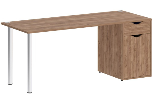 Стол письменный с тумбой, цвет дуб табак