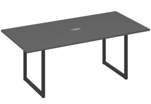 Стол для переговоров прямоугольный Мира Одри, цвет антрацит премиум + антрацит