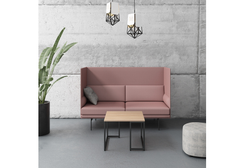 Стол журнальный Мейлон, цвет светлый дуб + черный