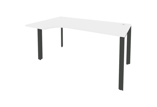 Стол эргономичный левый, цвет белый