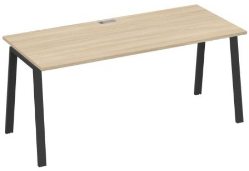 Стол письменный Мира Трио, цвет дуб скандинавский + антрацит