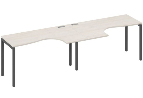 Рабочая станция эргономичная 2х140 Классика Мира Лофт, цвет дуб шамони + антрацит
