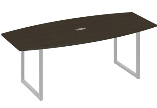 Стол для переговоров фигурный Мира Одри, цвет венге + серый