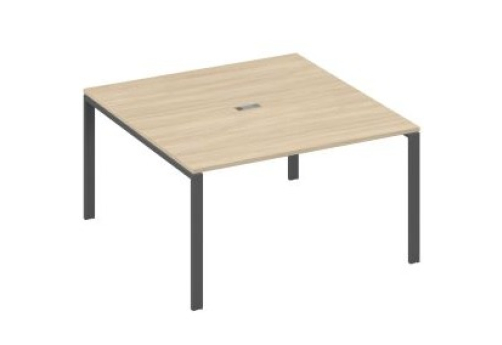 Стол для переговоров квадратный Мира Нумо, цвет дуб скандинавский + антрацит